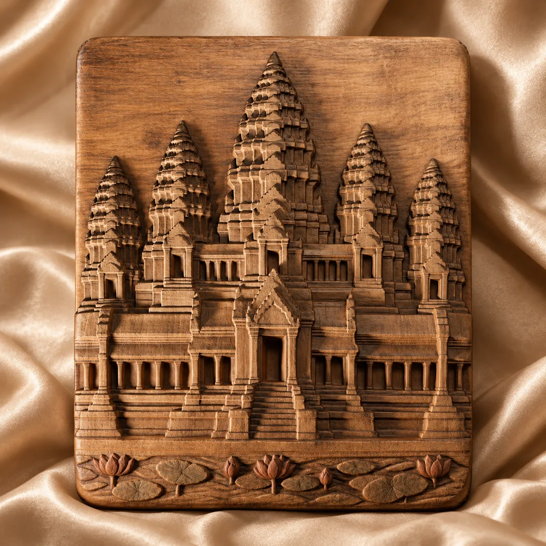 Angkor Wat Temple relief mockup