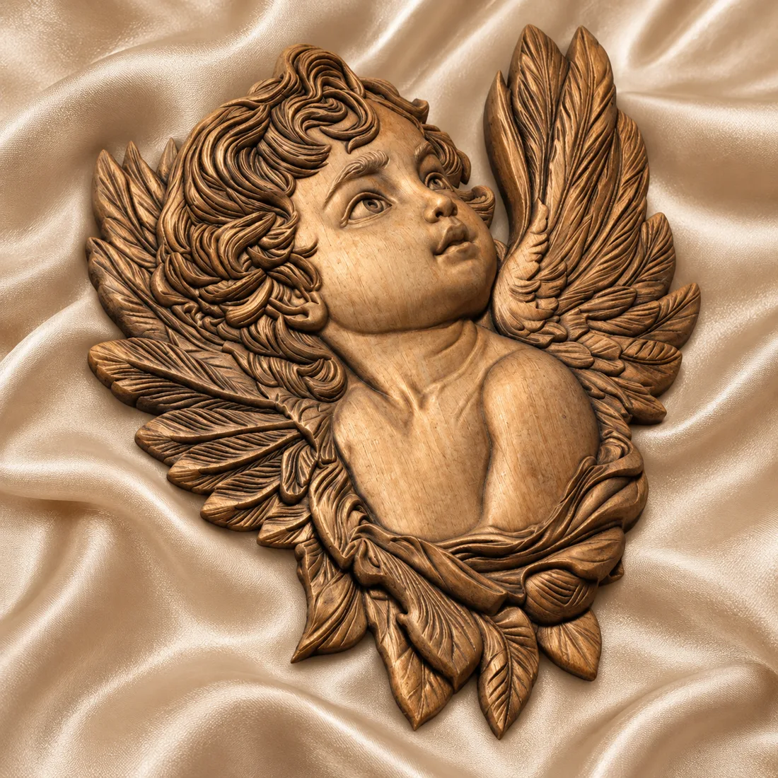 Cherub Baby Angel relief mockup